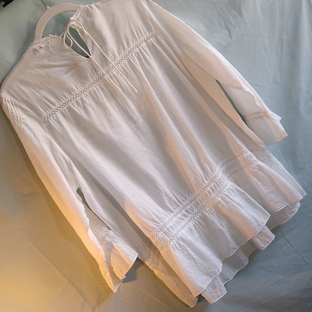 Novica XL delicate India cotton tunic blouse - Picture 9 of 16